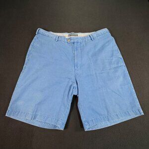 Peter Millar Chino Shorts Golf Flat Front Pima Cotton 9" Blue Color Men's 38